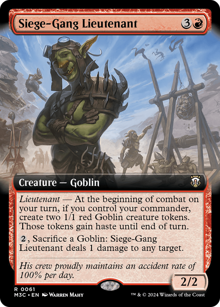 Siege-Gang Lieutenant (Extended Art) [Modern Horizons 3 Commander] | Empire Gaming NC