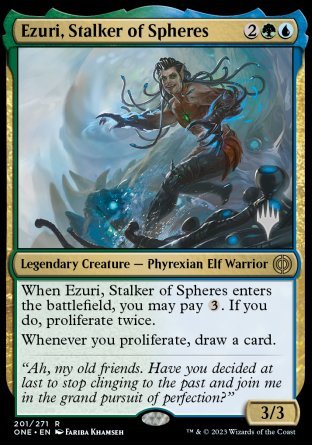 Ezuri, Stalker of Spheres (Promo Pack) [Phyrexia: All Will Be One Promos] | Empire Gaming NC