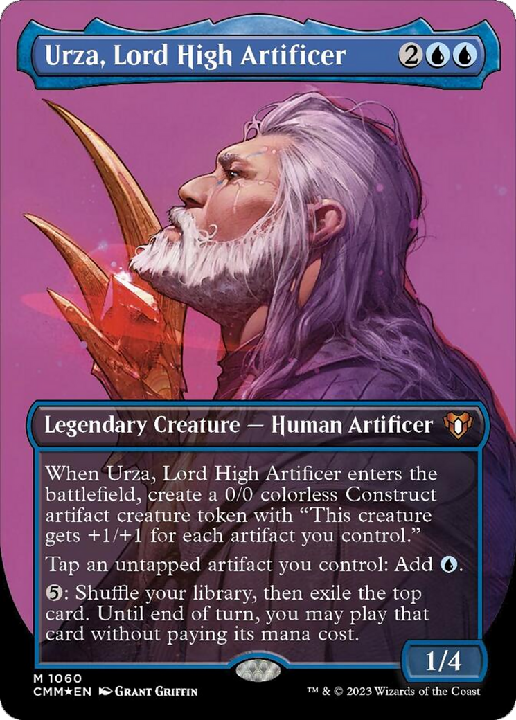 Urza, Lord High Artificer (Borderless Textured Foil Frame Break) [Commander Masters] | Empire Gaming NC