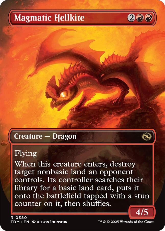 Magmatic Hellkite (Borderless) [Tarkir: Dragonstorm] | Empire Gaming NC