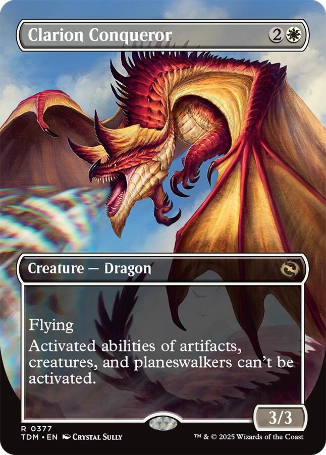 Clarion Conqueror (Borderless) [Tarkir: Dragonstorm] | Empire Gaming NC