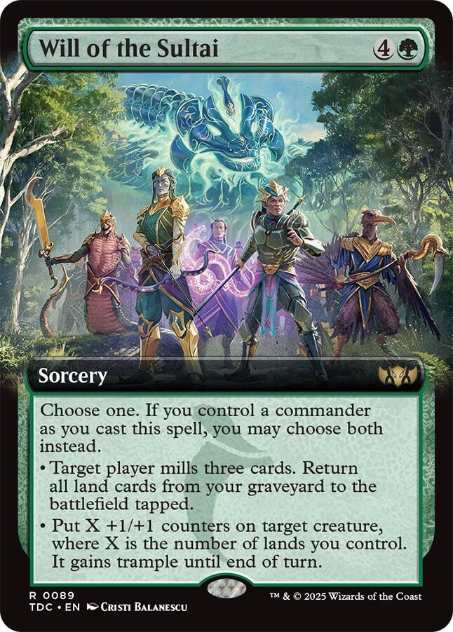 Will of the Sultai (Extended Art) [Tarkir: Dragonstorm Commander] | Empire Gaming NC