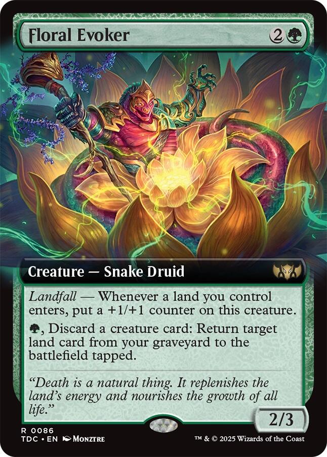 Floral Evoker (Extended Art) [Tarkir: Dragonstorm Commander] | Empire Gaming NC