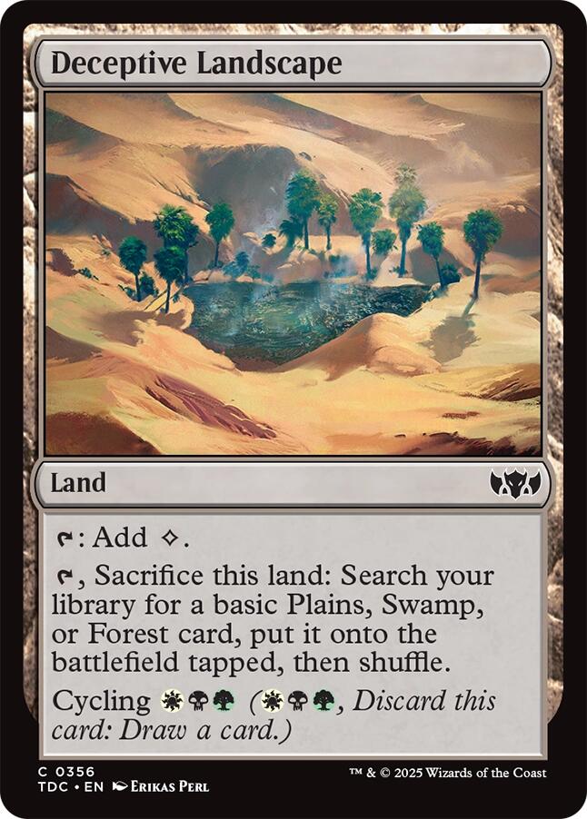 Deceptive Landscape [Tarkir: Dragonstorm Commander] | Empire Gaming NC