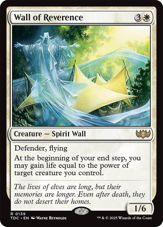 Wall of Reverence [Tarkir: Dragonstorm Commander] | Empire Gaming NC