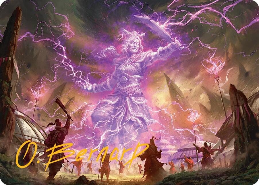 Smile at Death Art Card (4/54) (Gold-Stamped Signature) [Tarkir: Dragonstorm Art Series] | Empire Gaming NC