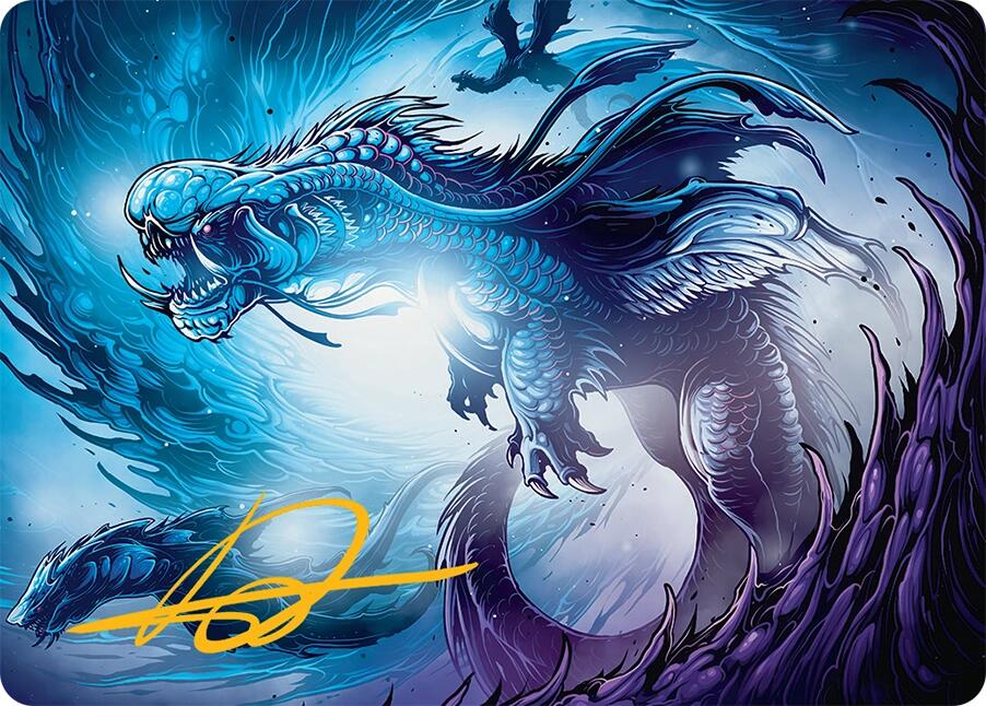 Roiling Dragonstorm Art Card (33/54) (Gold-Stamped Signature) [Tarkir: Dragonstorm Art Series] | Empire Gaming NC