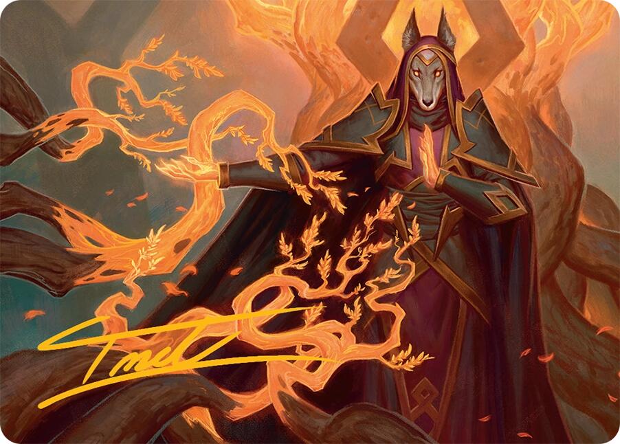 Abzan Devotee Art Card (10/54) (Gold-Stamped Signature) [Tarkir: Dragonstorm Art Series] | Empire Gaming NC