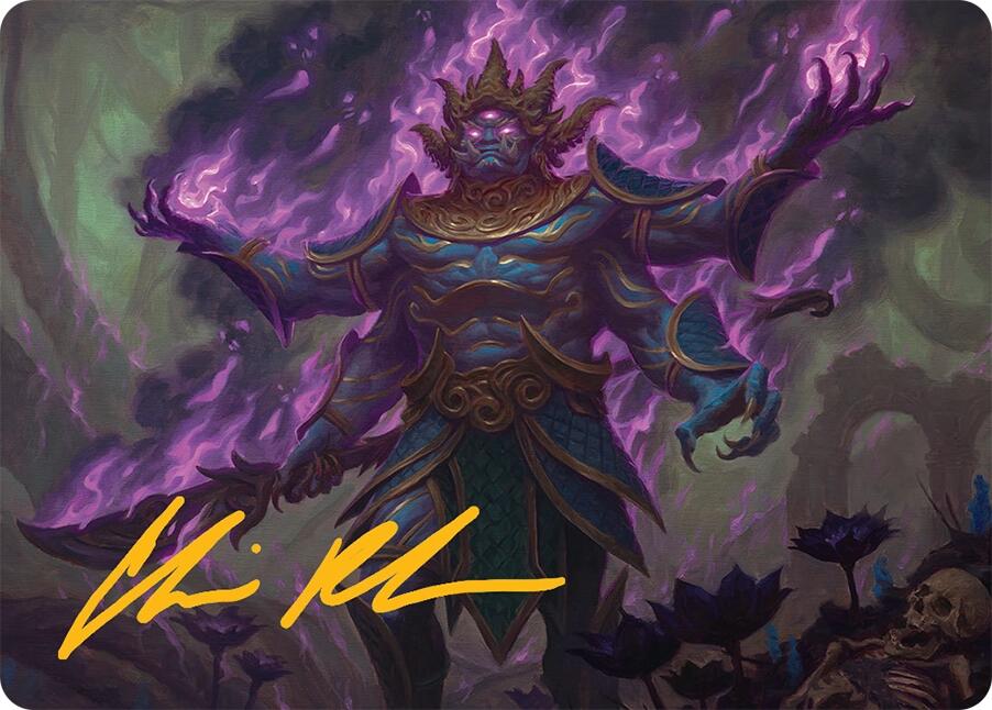 Rot-Curse Rakshasa Art Card (13/54) (Gold-Stamped Signature) [Tarkir: Dragonstorm Art Series] | Empire Gaming NC