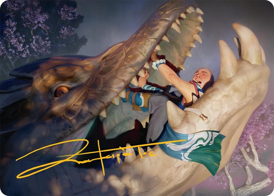 Jaws of Defeat Art Card (53/54) (Gold-Stamped Signature) [Tarkir: Dragonstorm Art Series] | Empire Gaming NC