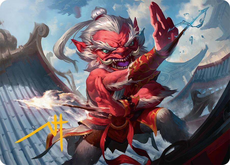 Devoted Duelist Art Card (15/54) (Gold-Stamped Signature) [Tarkir: Dragonstorm Art Series] | Empire Gaming NC