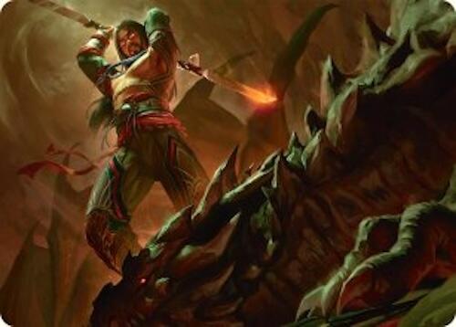 Sarkhan's Resolve Art Card (18/54) [Tarkir: Dragonstorm Art Series] | Empire Gaming NC