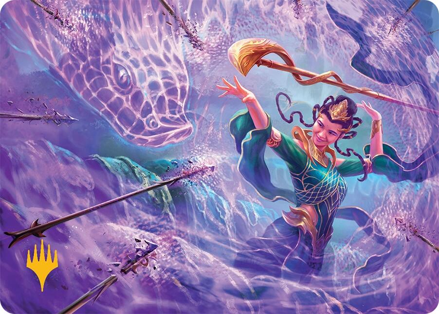 Snakeskin Veil Art Card (19/54) (Gold-Stamped Signature) [Tarkir: Dragonstorm Art Series] | Empire Gaming NC
