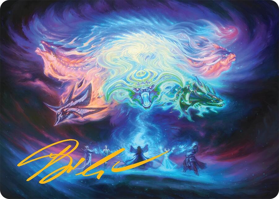 Call the Spirit Dragons Art Card (21/54) (Gold-Stamped Signature) [Tarkir: Dragonstorm Art Series] | Empire Gaming NC