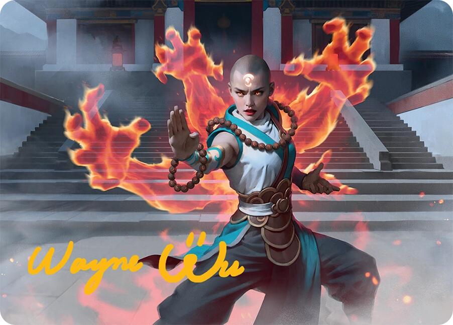 Flamehold Grappler Art Card (24/54) (Gold-Stamped Signature) [Tarkir: Dragonstorm Art Series] | Empire Gaming NC