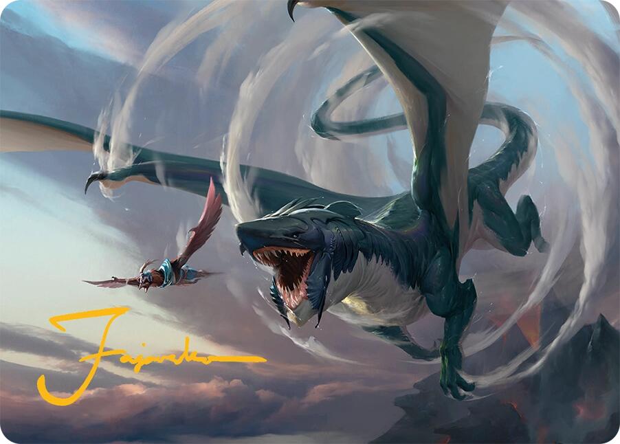 Whirlwing Stormbrood Art Card (27/54) (Gold-Stamped Signature) [Tarkir: Dragonstorm Art Series] | Empire Gaming NC