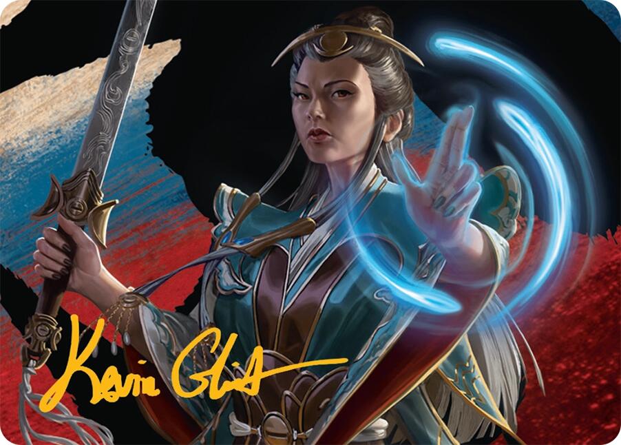 Narset, Jeskai Waymaster Art Card (44/54) (Gold-Stamped Signature) [Tarkir: Dragonstorm Art Series] | Empire Gaming NC