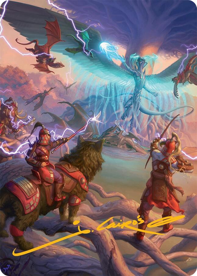 All-Out Assault Art Card (50/54) (Gold-Stamped Signature) [Tarkir: Dragonstorm Art Series] | Empire Gaming NC