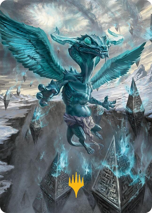 Ugin, Eye of the Storms Art Card (47/54) (Gold-Stamped Signature) [Tarkir: Dragonstorm Art Series] | Empire Gaming NC