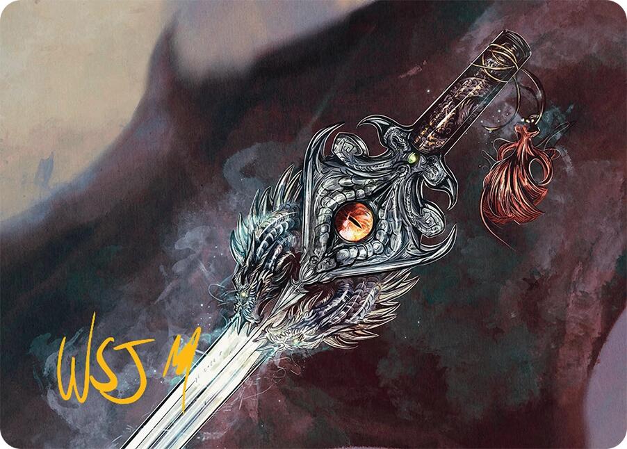 Dragonfire Blade Art Card (40/54) (Gold-Stamped Signature) [Tarkir: Dragonstorm Art Series] | Empire Gaming NC