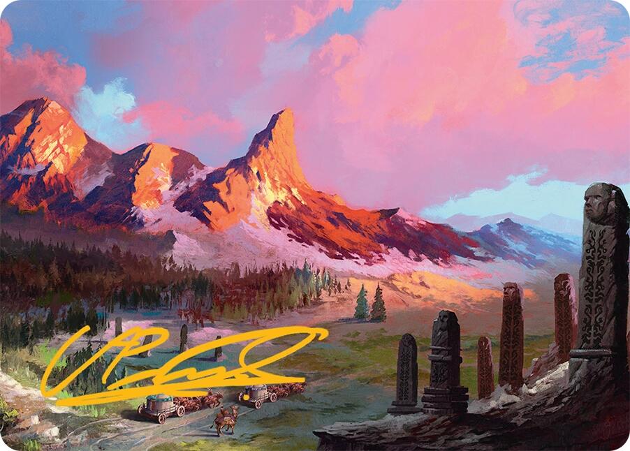 Rugged Highlands Art Card (29/54) (Gold-Stamped Signature) [Tarkir: Dragonstorm Art Series] | Empire Gaming NC