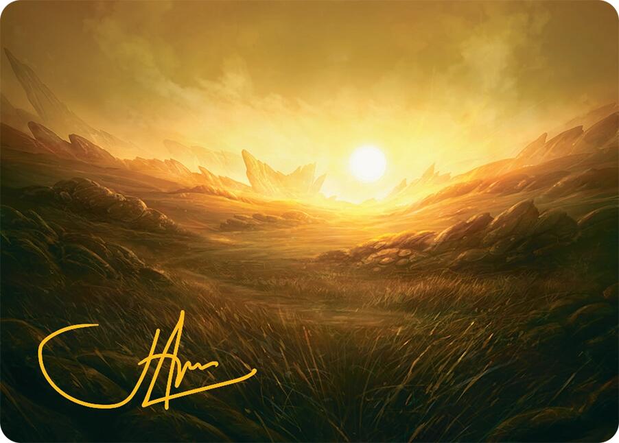 Plains Art Card (31/54) (Gold-Stamped Signature) [Tarkir: Dragonstorm Art Series] | Empire Gaming NC
