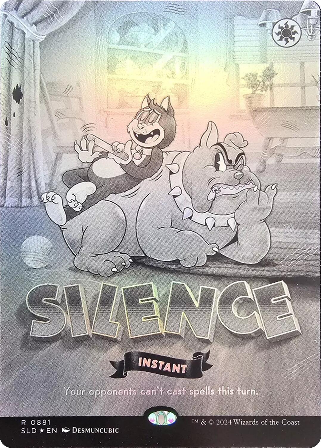 Silence (0881) (Black & White Foil) [Secret Lair Drop Series] | Empire Gaming NC