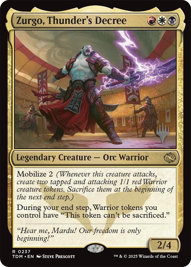 Zurgo, Thunder's Decree [Tarkir: Dragonstorm Promos] | Empire Gaming NC