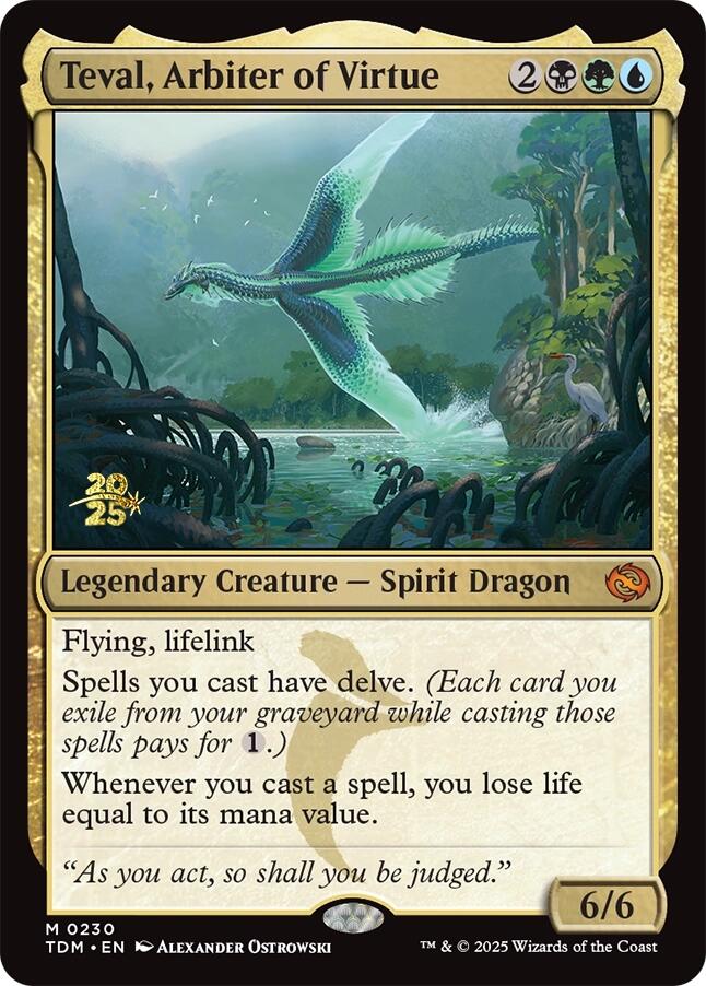 Teval, Arbiter of Virtue [Tarkir: Dragonstorm Prerelease Promos] | Empire Gaming NC