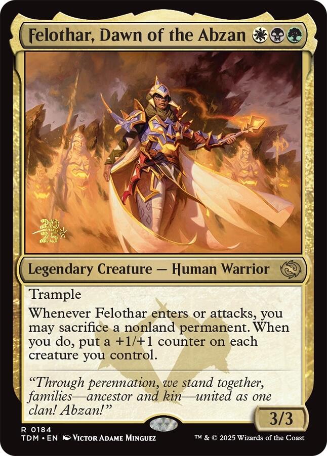 Felothar, Dawn of the Abzan [Tarkir: Dragonstorm Prerelease Promos] | Empire Gaming NC