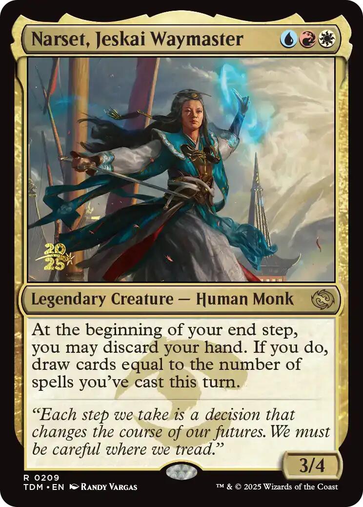 Narset, Jeskai Waymaster [Tarkir: Dragonstorm Prerelease Promos] | Empire Gaming NC