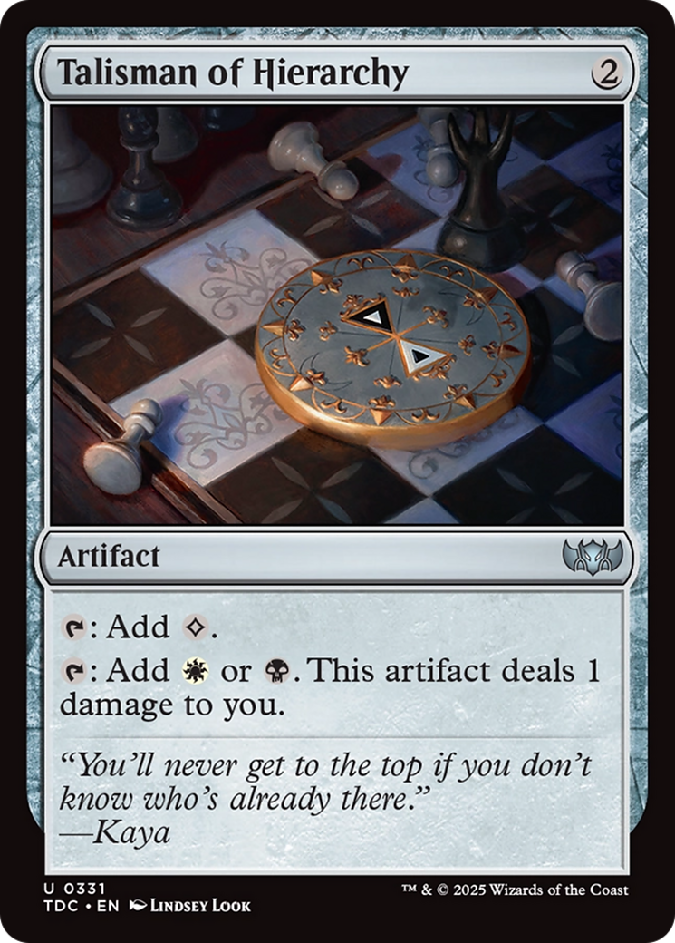 Talisman of Hierarchy [Tarkir: Dragonstorm Commander] | Empire Gaming NC