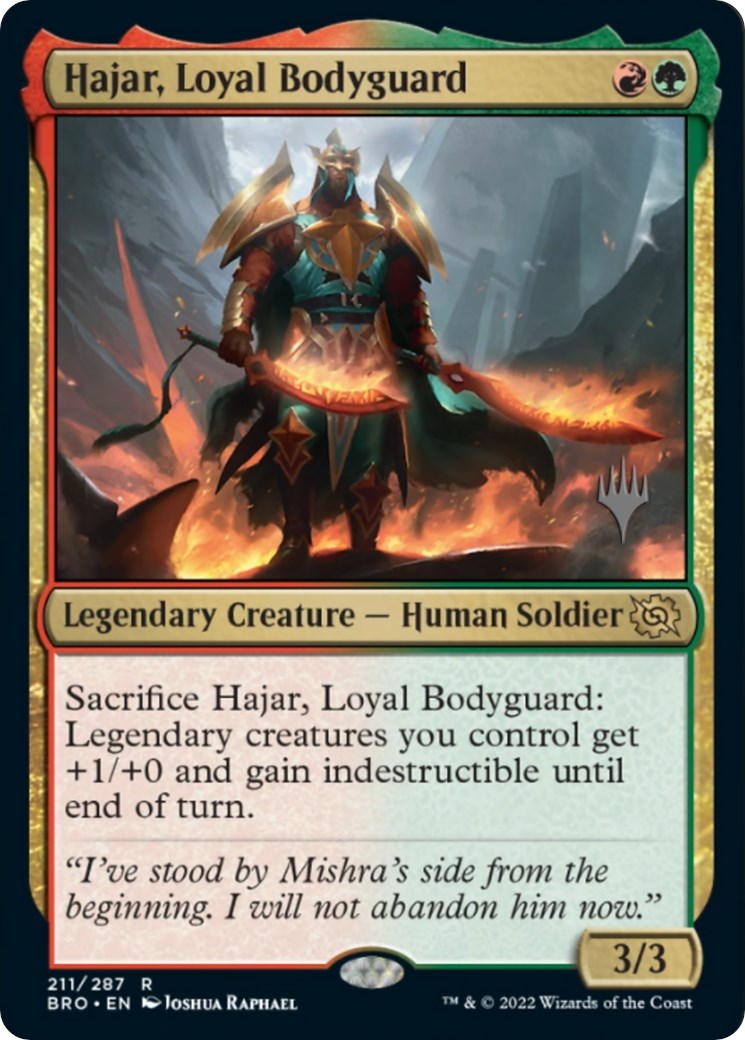 Hajar, Loyal Bodyguard (Promo Pack) [The Brothers' War Promos] | Empire Gaming NC