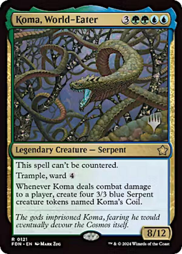 Koma, World-Eater (Promo Pack) [Aetherdrift Promos] | Empire Gaming NC
