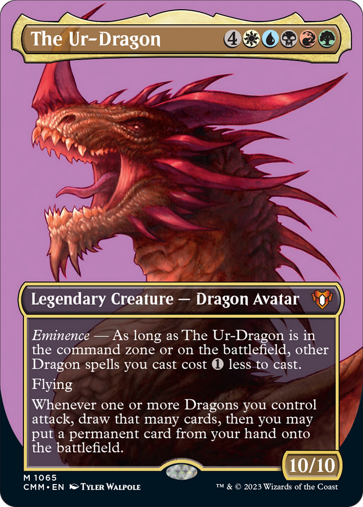 The Ur-Dragon (Borderless Textured Foil Frame Break) [Commander Masters] | Empire Gaming NC