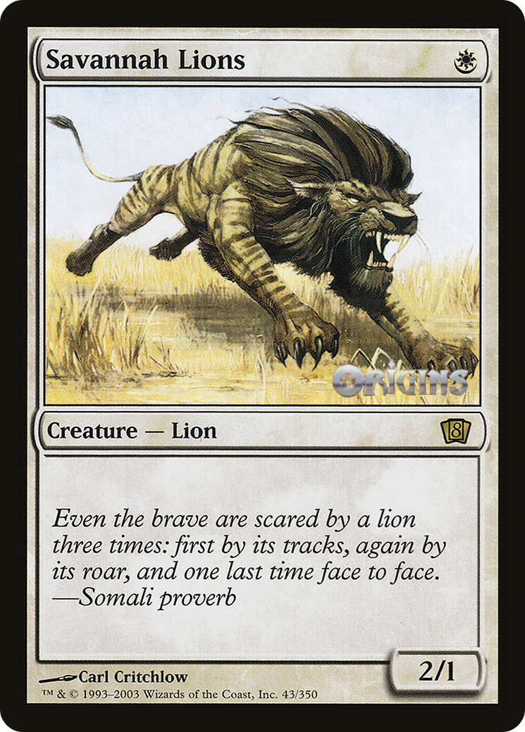 Savannah Lions (Origins 2003) [Oversize Cards] | Empire Gaming NC