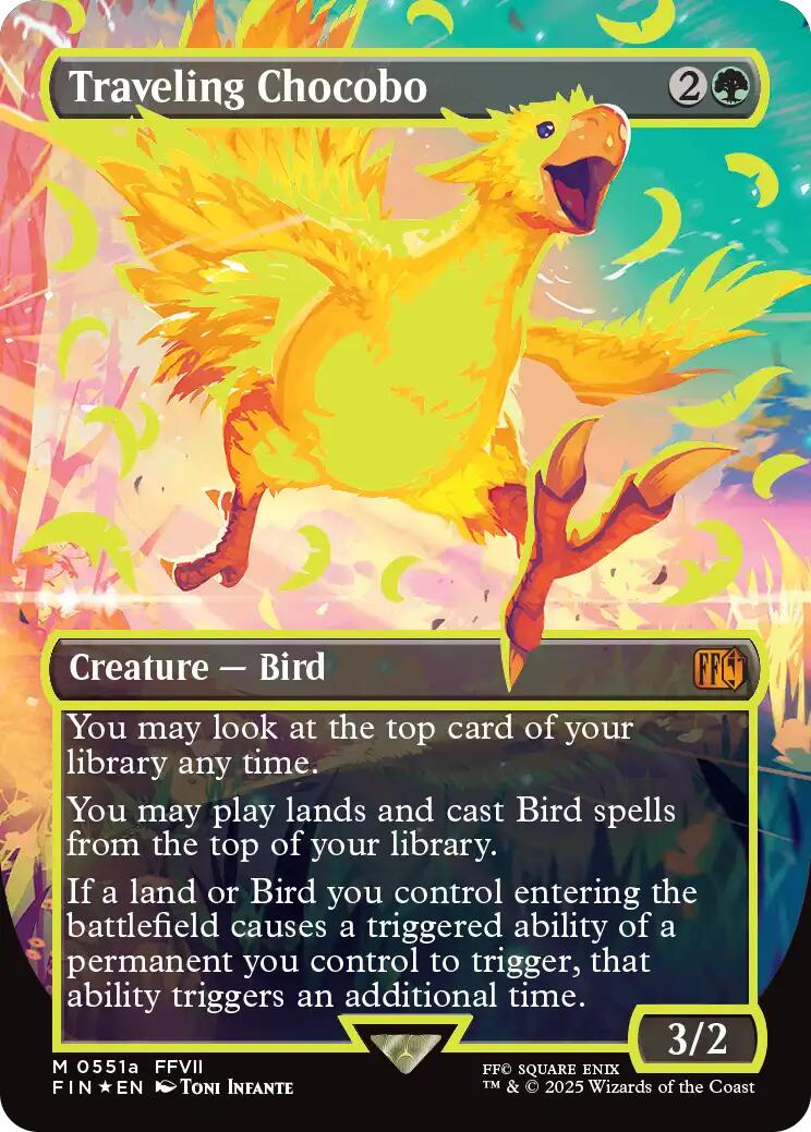 Traveling Chocobo (Borderless) (Neon Ink Yellow) [FINAL FANTASY] | Empire Gaming NC