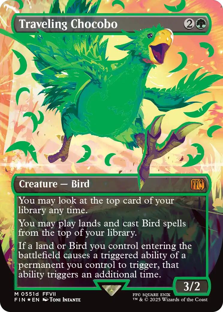 Traveling Chocobo (Borderless) (Neon Ink Green) [FINAL FANTASY] | Empire Gaming NC