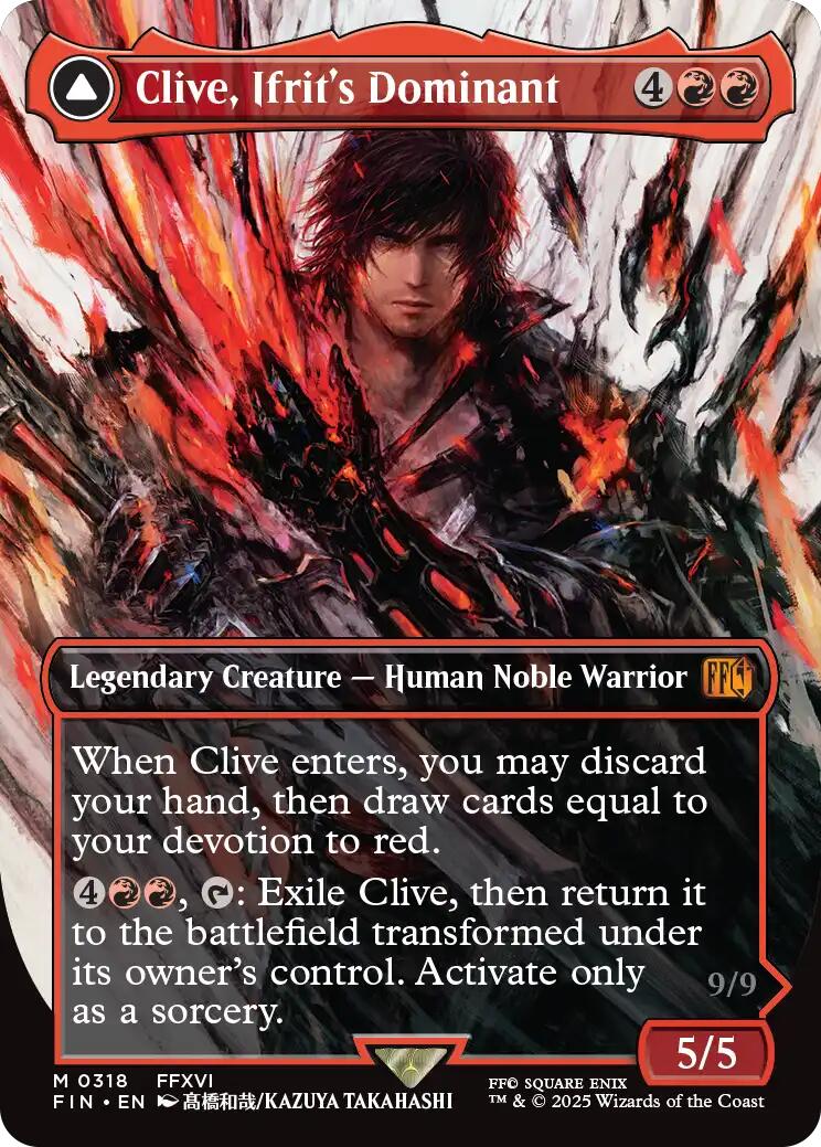 Clive, Ifrit's Dominant // Ifrit, Warden of Inferno (Borderless) (0318) [FINAL FANTASY] | Empire Gaming NC