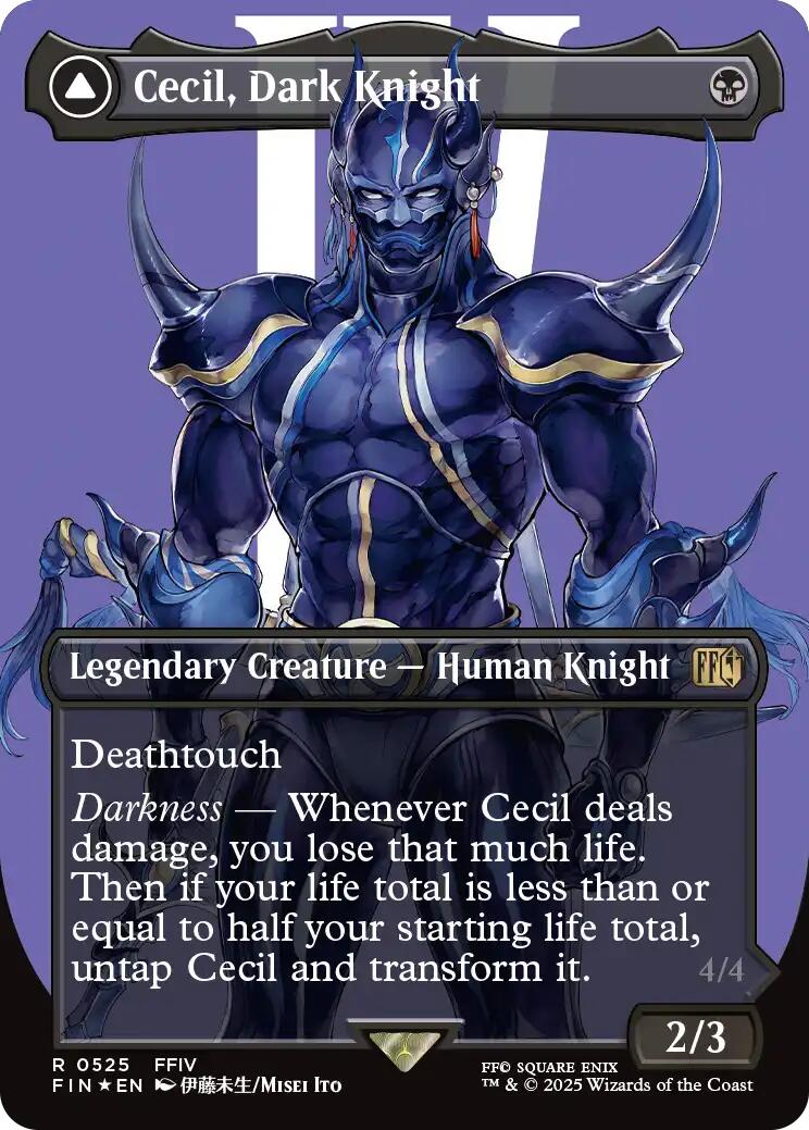 Cecil, Dark Knight // Cecil, Redeemed Paladin (Borderless) (Surge Foil) [FINAL FANTASY] | Empire Gaming NC