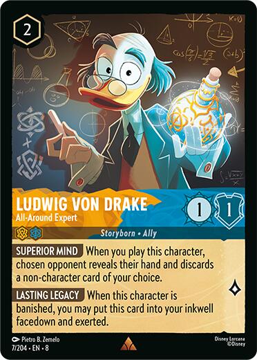 Ludwig Von Drake - All-Around Expert (7/204) [Reign of Jafar] | Empire Gaming NC