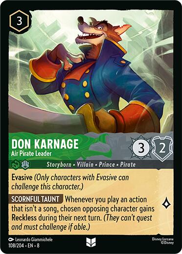 Don Karnage - Air Pirate Leader (108/204) [Reign of Jafar] | Empire Gaming NC