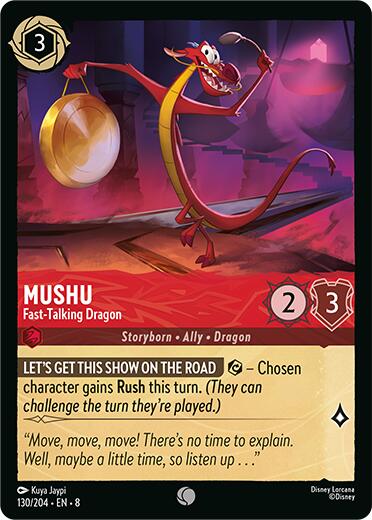 Mushu - Fast-Talking Dragon (130/204) [Reign of Jafar] | Empire Gaming NC