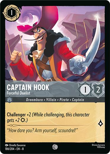 Captain Hook - Forceful Duelist (186/204) [Reign of Jafar] | Empire Gaming NC