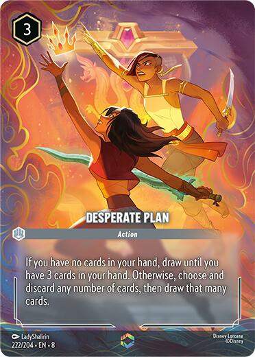Desperate Plan (Enchanted) (222/204) [Reign of Jafar] | Empire Gaming NC