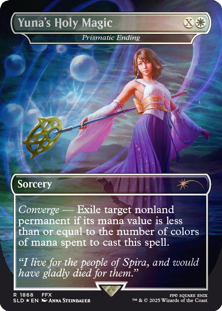 Yuna's Holy Magic - Prismatic Ending (Rainbow Foil) [Secret Lair Drop Series] | Empire Gaming NC