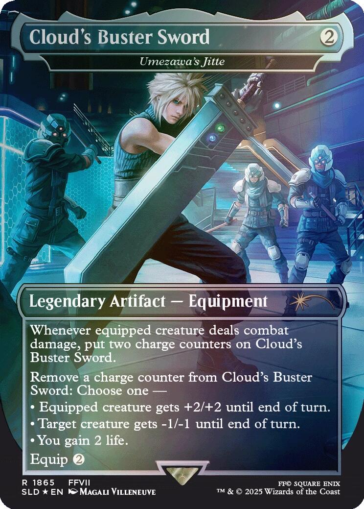 Cloud's Buster Sword - Umezawa's Jitte (Rainbow Foil) [Secret Lair Drop Series] | Empire Gaming NC