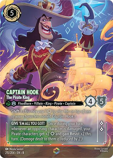 Captain Hook - The Pirate King (Enchanted) (215/204) [Reign of Jafar] | Empire Gaming NC