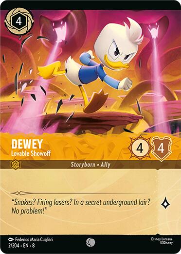 Dewey - Lovable Showoff (Cold Foil) (2/204) [Reign of Jafar] | Empire Gaming NC