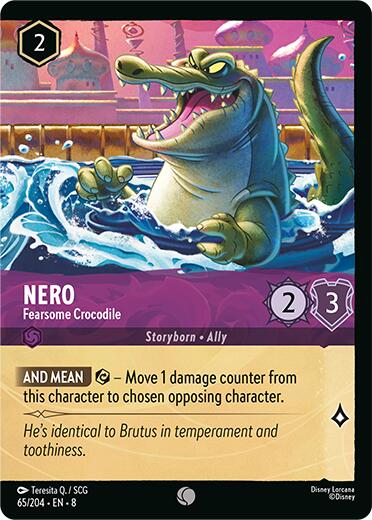Nero - Fearsome Crocodile (Cold Foil) (65/204) [Reign of Jafar] | Empire Gaming NC